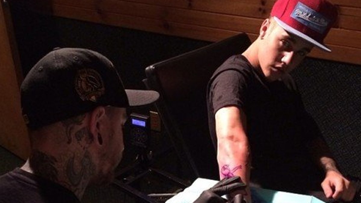 Bieber i studion. 